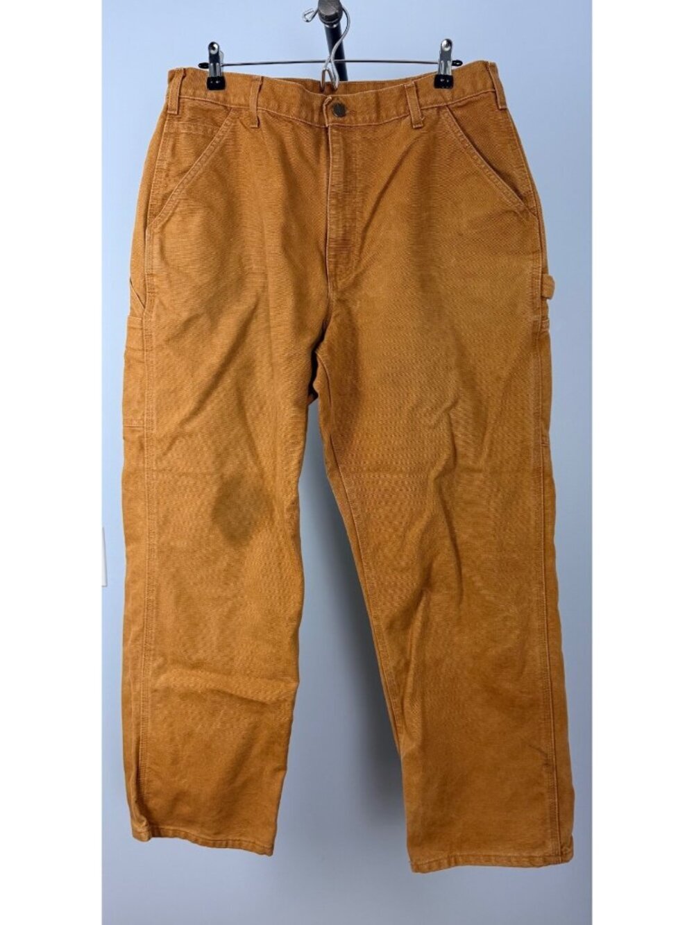 Carhartt B11 Mens 36x30 Loose Original Fit Work Pants Brown 100% Cotton
